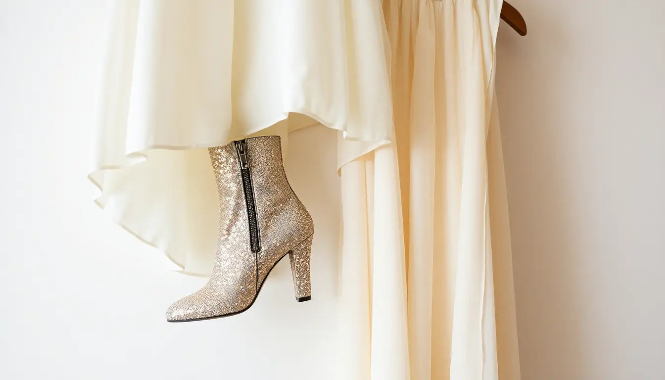 Step into Spring with Confidence: How to Style Glitter Ankle Boots and Flowing Dresses for a Chic Look in 2025 - Ezeyor
