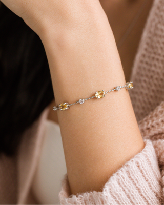 Citrine Bracelet in Sterling Silver Vianne Jewellery