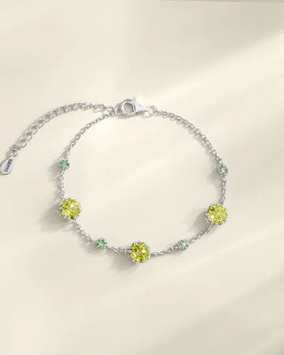 Emerald & Peridot Bracelet | Sterling Silver | Natural Gemstones Two Shades of Green Vianne Jewellery