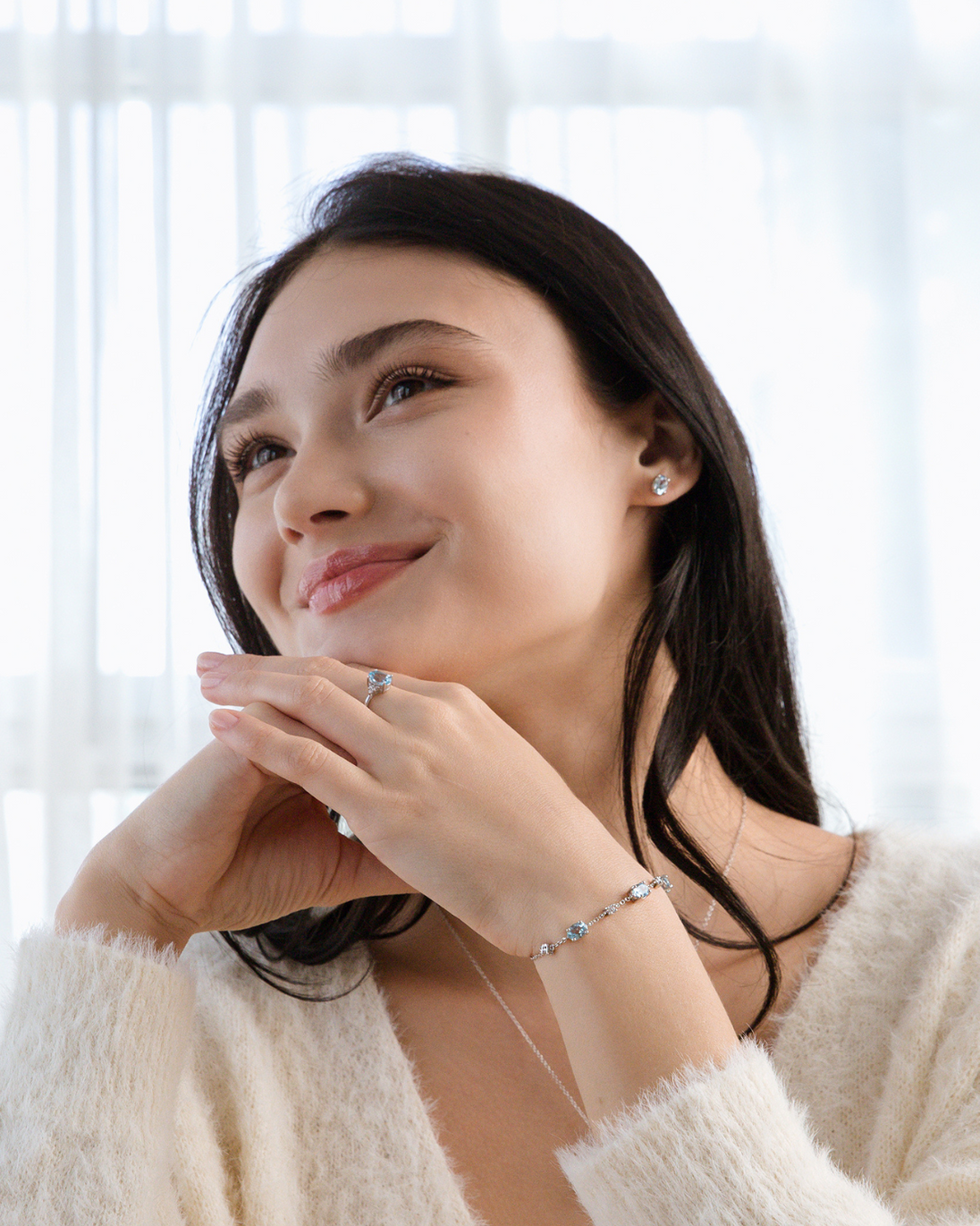 Mini Set 2 - Blue Topaz Jewellery Set in Sterling Silver Vianne Jewellery