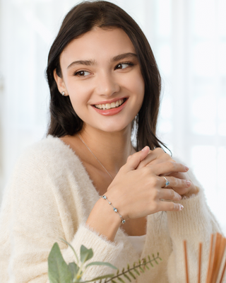 Blue Topaz Bracelet in Sterling Silver Vianne Jewellery