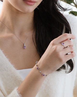 Lavender Amethyst Bracelet in Sterling Silver Vianne Jewellery