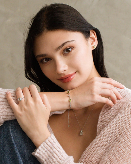 Mini Set 2 - Peridot Jewellery Set in Sterling Silver Vianne Jewellery