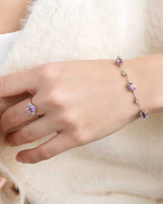 Lavender Amethyst Bracelet in Sterling Silver Vianne Jewellery