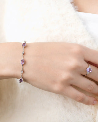 Lavender Amethyst Bracelet in Sterling Silver Vianne Jewellery