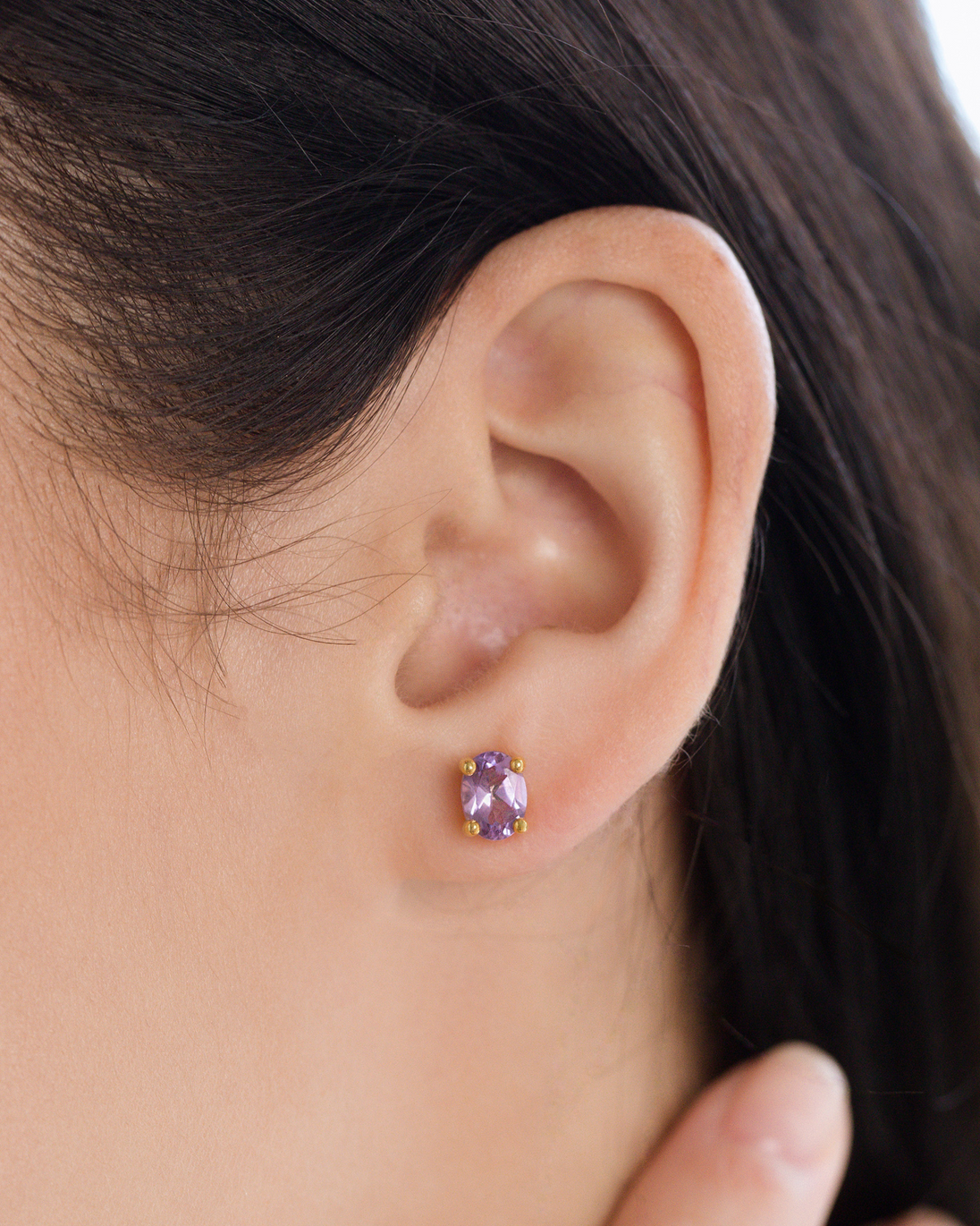 Mini Set 2 - Amethyst Jewellery Set in 18k Gold Vermeil Vianne Jewellery