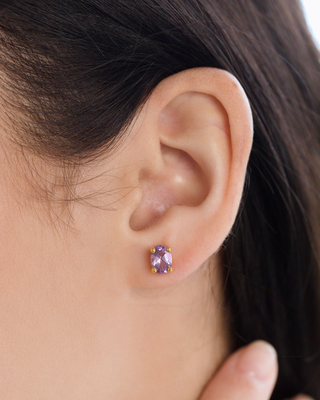 Mini Set 2 - Amethyst Jewellery Set in 18k Gold Vermeil Vianne Jewellery