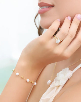 Pearl Bracelet | 18k Gold Vermeil | Natural Freshwater Pearls Vianne Jewellery