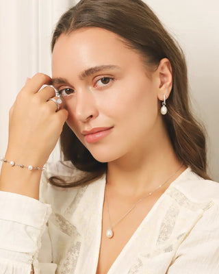 Large Pearl Pendant Necklace | Sterling Silver | 12-13mm Natural Freshwater Pearl Vianne Jewellery