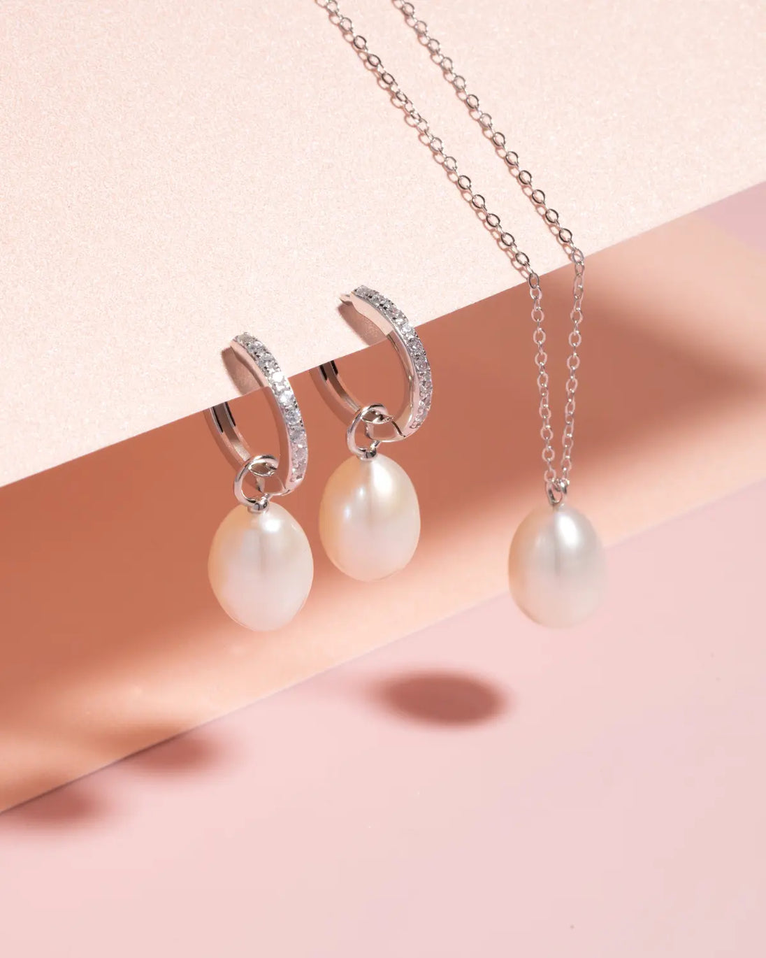 Large Pearl Pendant Necklace | Sterling Silver | 12-13mm Natural Freshwater Pearl Vianne Jewellery