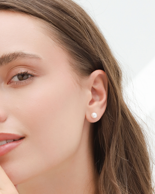 Pearl Stud Earrings in Sterling Silver Vianne Jewellery