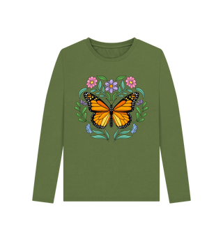 Khaki Butterfly Longsleeve Top