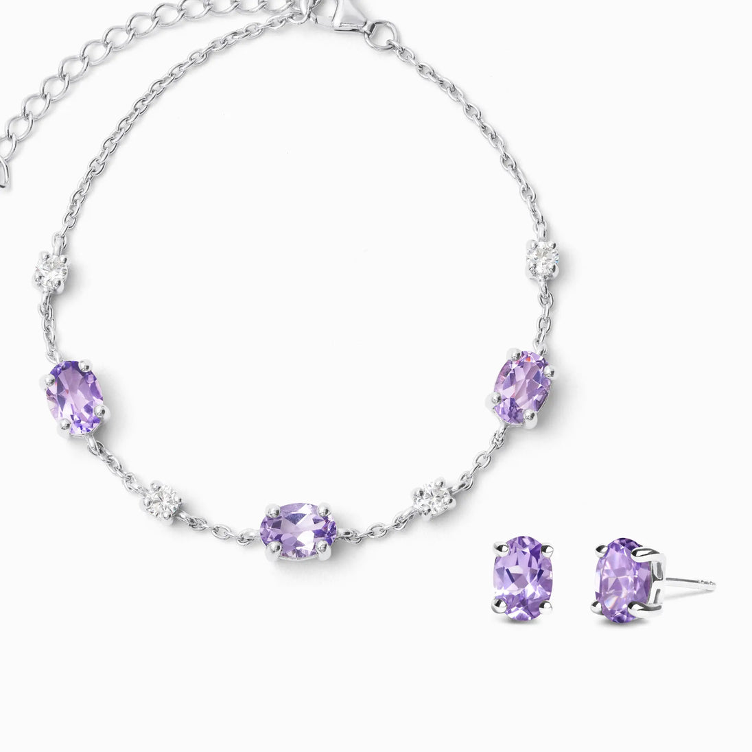 Mini Set 2 - Amethyst Jewellery Set in Sterling Silver Vianne Jewellery