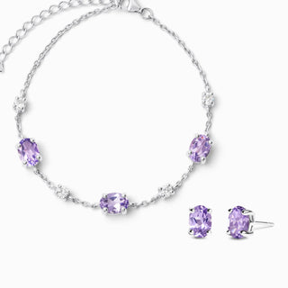 Mini Set 2 - Amethyst Jewellery Set in Sterling Silver Vianne Jewellery