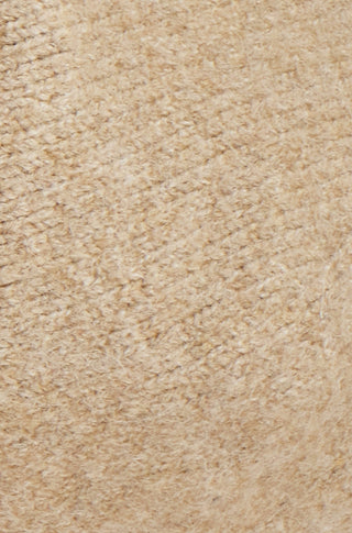 Yumi oatmeal soft knitted beret fabric texture close-up