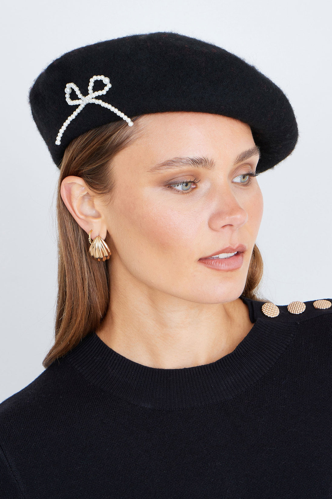 Black Bow Beret - Ezeyor