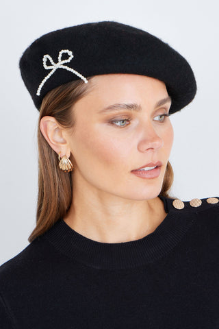 Black Bow Beret - Ezeyor