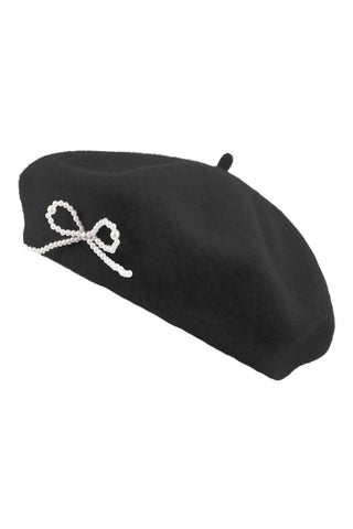 Black Bow Beret - Ezeyor