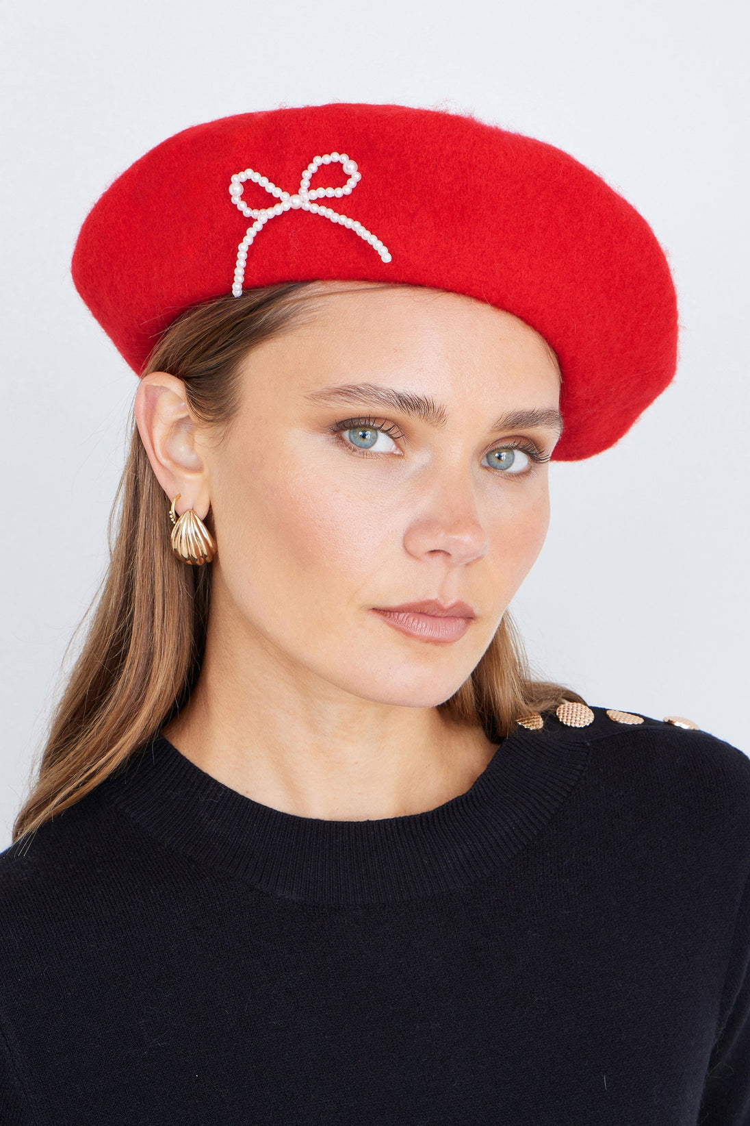 Red Bow Beret - Ezeyor