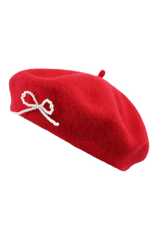 Red Bow Beret - Ezeyor