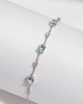 Blue Topaz Bracelet in Sterling Silver Vianne Jewellery