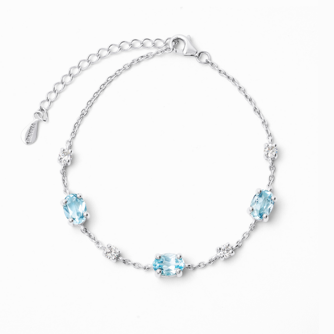 Blue Topaz Bracelet in Sterling Silver Vianne Jewellery