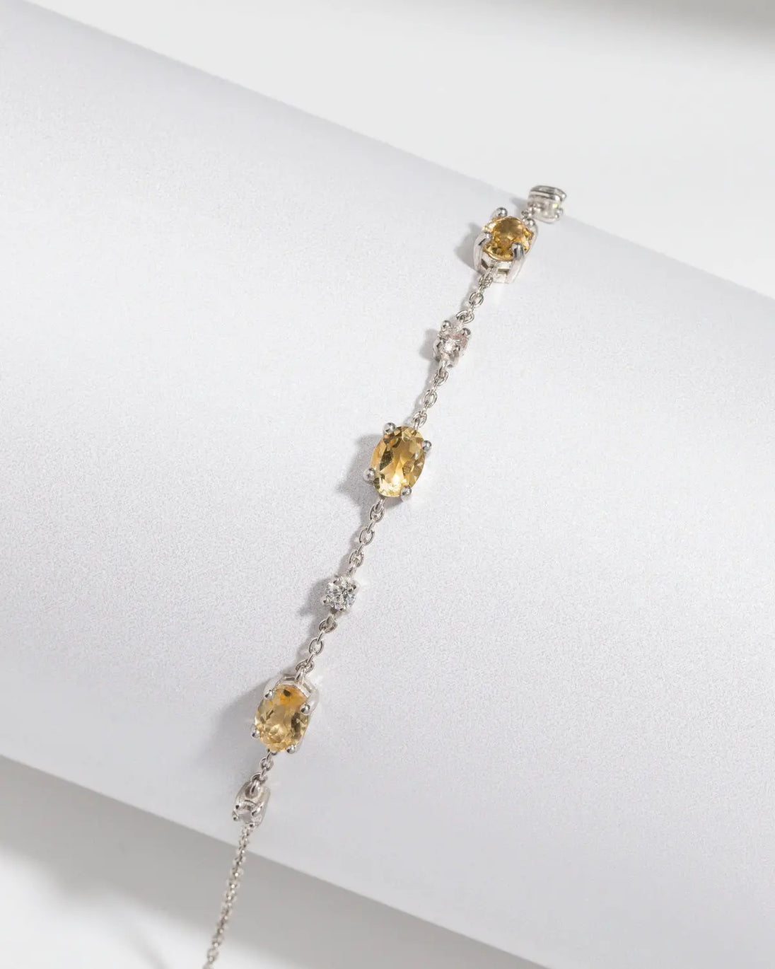 Mini Citrine Jewellery Set | Sterling Silver | Bracelet & Earrings Set Vianne Jewellery