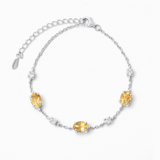 Citrine Bracelet in Sterling Silver Vianne Jewellery