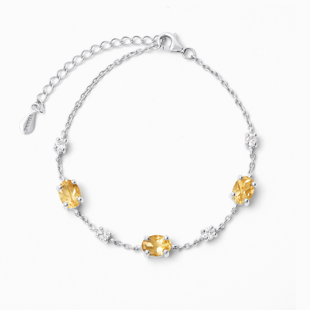 Citrine Bracelet in Sterling Silver Vianne Jewellery