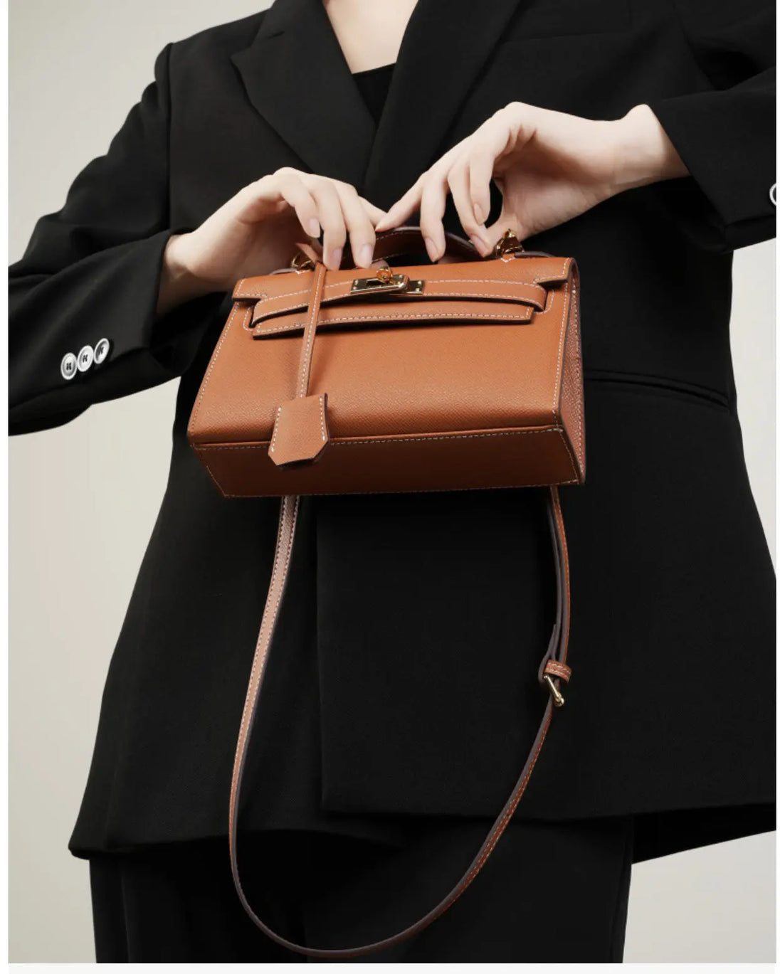 Stylish Cowhide Leather Mini Handbag Ezeyor