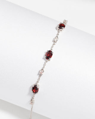 Garnet Bracelet in Sterling Silver Vianne Jewellery