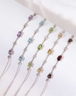 Blue Topaz Bracelet in Sterling Silver Vianne Jewellery