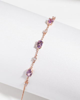 Mini Set 2 - Amethyst Jewellery Set in 18k Rose Gold Vermeil Vianne Jewellery