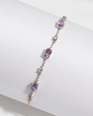 Lavender Amethyst Bracelet in Sterling Silver Vianne Jewellery