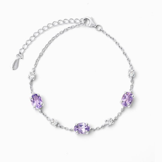 Lavender Amethyst Bracelet in Sterling Silver Vianne Jewellery
