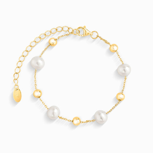 Pearl Bracelet | 18k Gold Vermeil | Natural Freshwater Pearls Vianne Jewellery