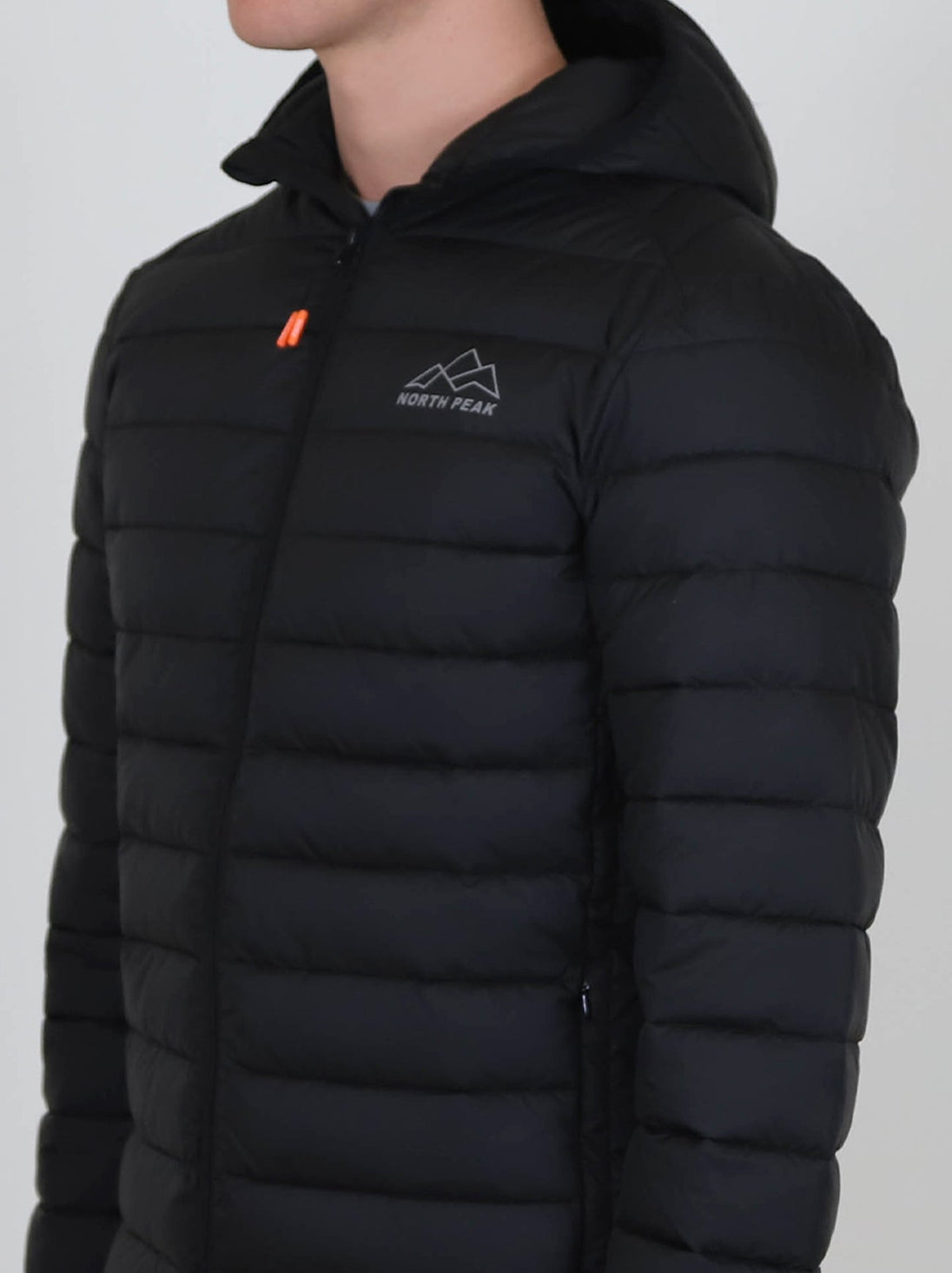 Black North Peak Winter Steep Padded Jacket with hood for outdoor warmth and comfort
