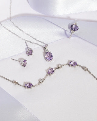 Lavender Amethyst Bracelet in Sterling Silver Vianne Jewellery