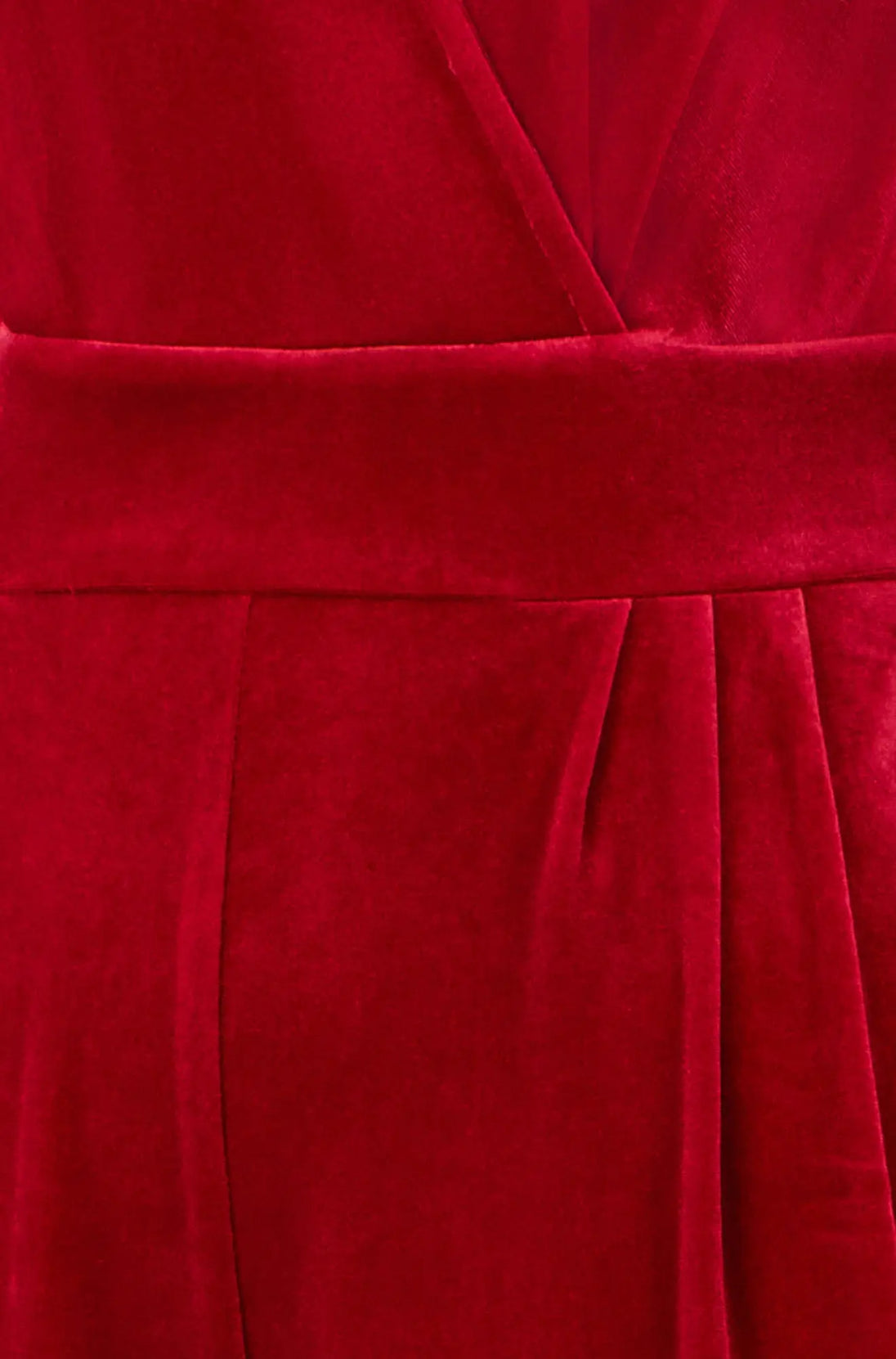 Yumi Red Jumpsuit With Angel Sleeves Yumi