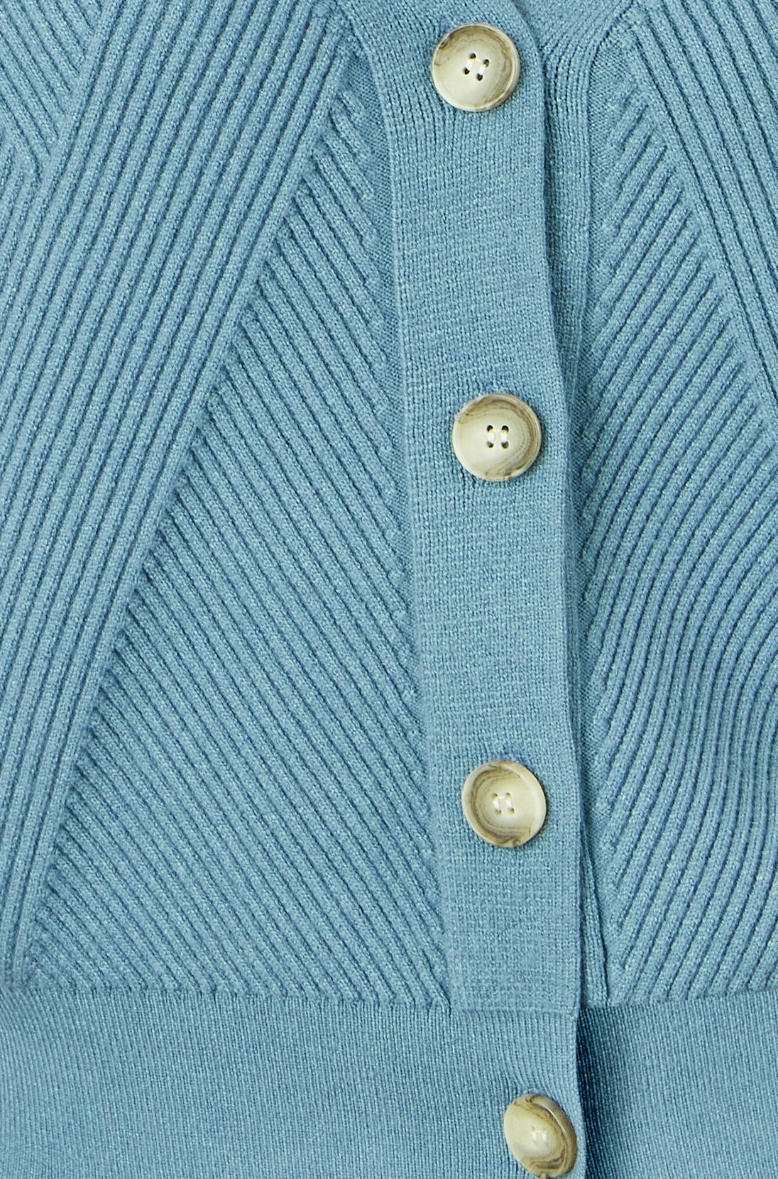 Blue Relaxed Fit Cardigan With Stitch Detail Yumi