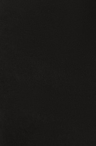 Black Knitted Fitted Dress With Sequin Sleeves - Ezeyor