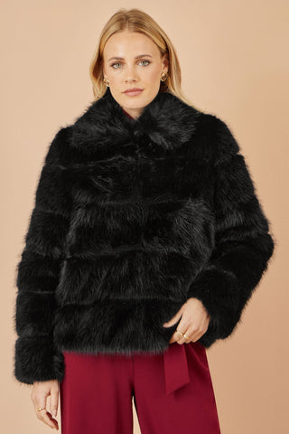 Black Luxe Faur Fur Coat - Ezeyor