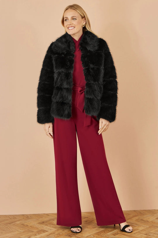 Black Luxe Faur Fur Coat - Ezeyor