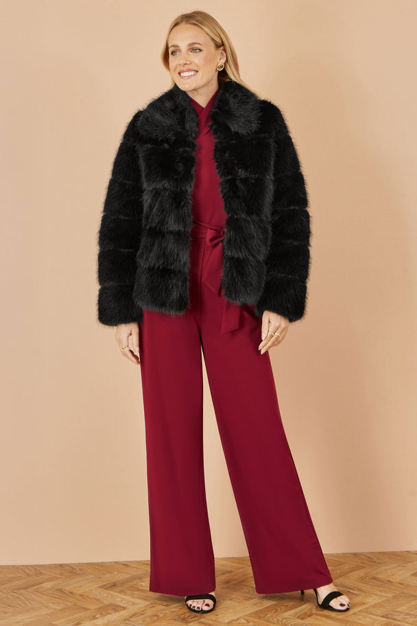 Black Luxe Faur Fur Coat - Ezeyor