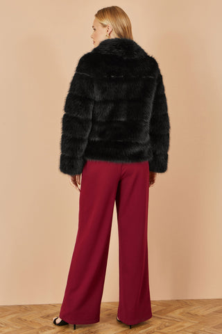 Black Luxe Faur Fur Coat - Ezeyor