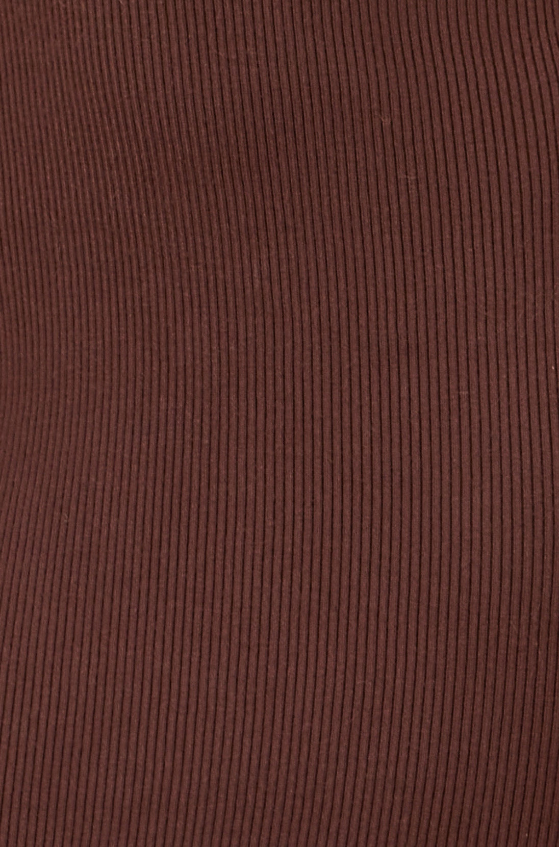 Yumi Brown Bardot fitted ribbed knit midi dress with long sleeves and split hemline