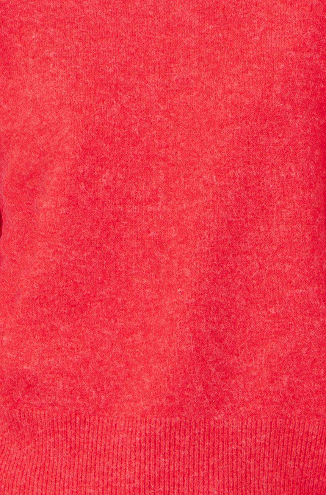 Red Knitted Balloon Sleeve Textured Jumper - Ezeyor