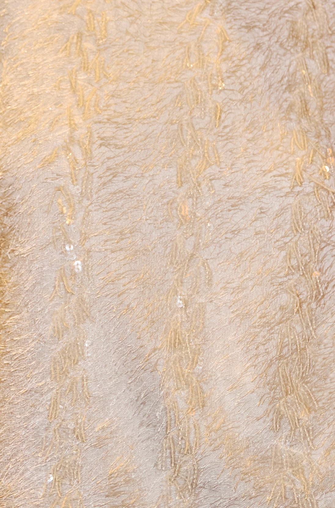 Ivory Hanging Sequin Long Sleeve Top Yumi