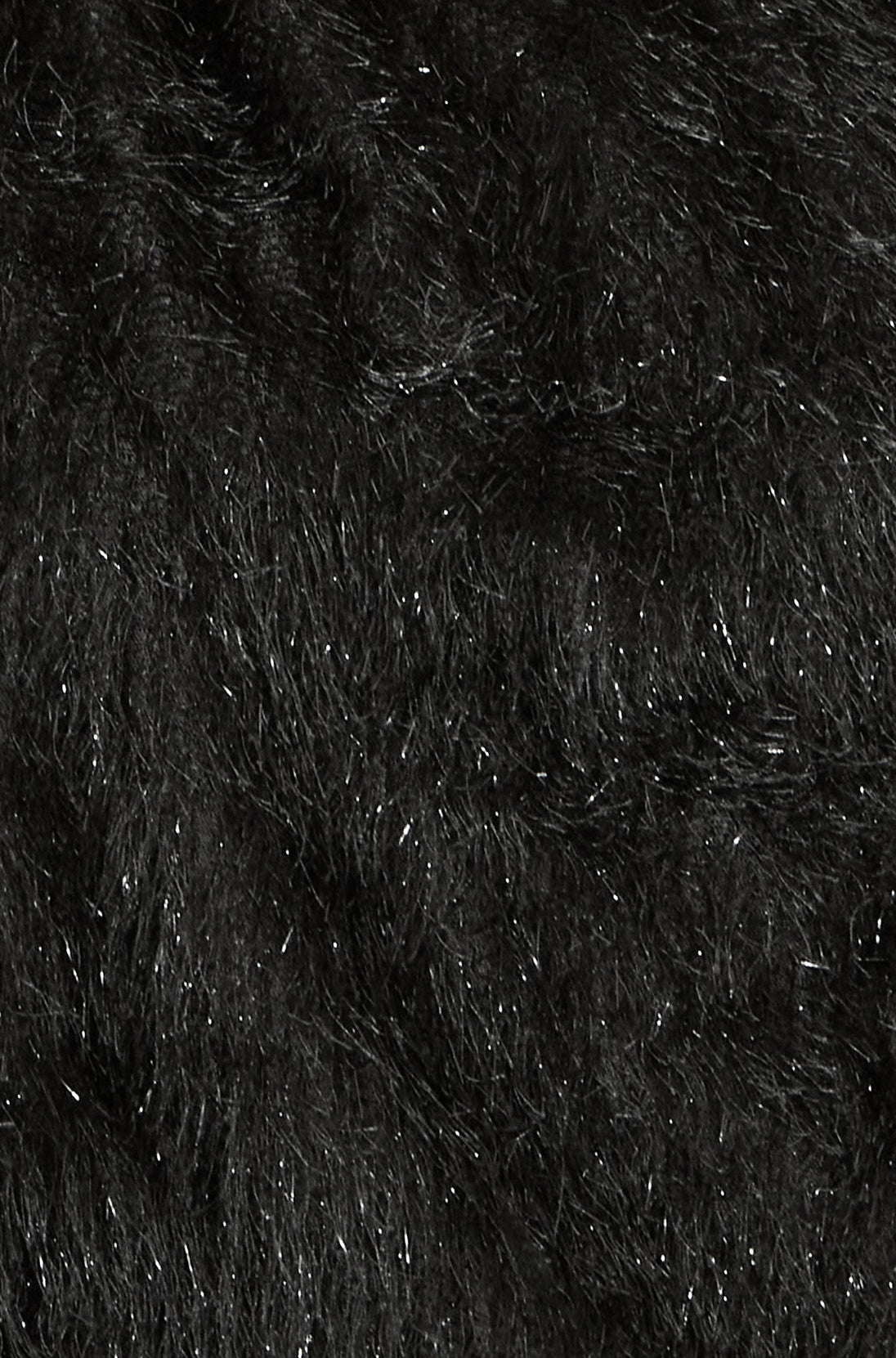 Yumi Black Lurex Fringe Relaxed Fit Top Yumi