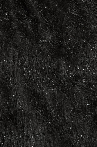 Yumi Black Lurex Fringe Relaxed Fit Top Yumi